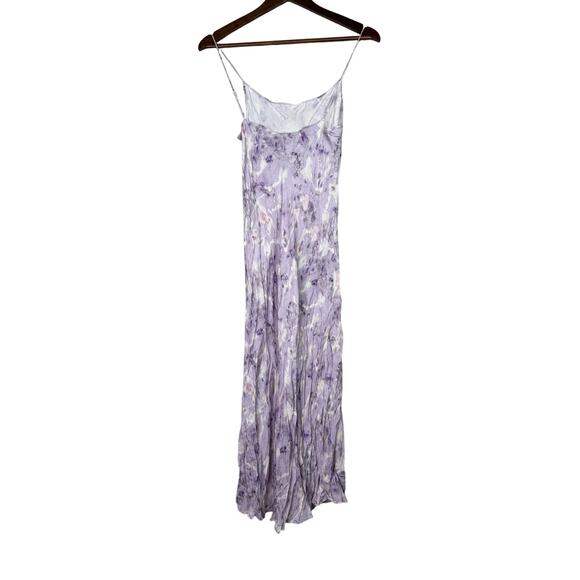 J. Crew Lavender Field Flora Obscura X Cupro Silk Blend Slip Midi Dress 2 Purple - Picture 13 of 15